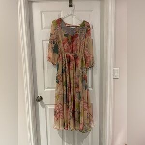 Blush Floral Chicwish Dress